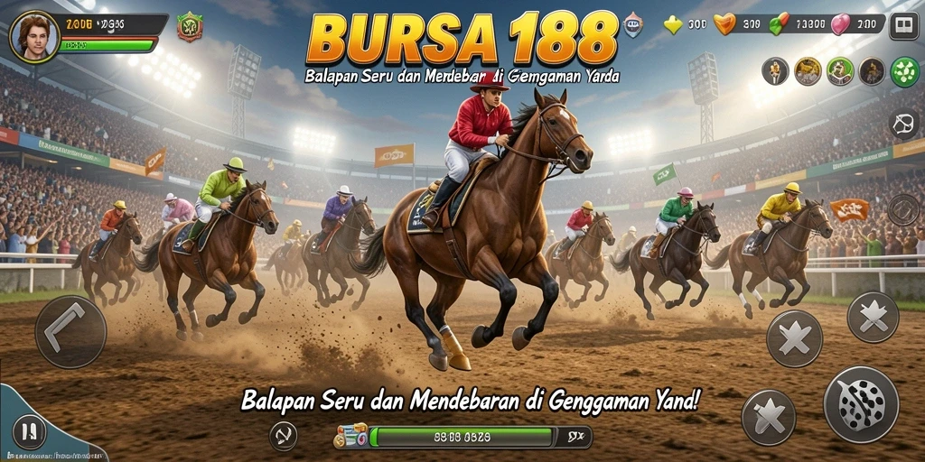 Tampilan menarik dari gameplay BURSA188 yang penuh aksi balapan.