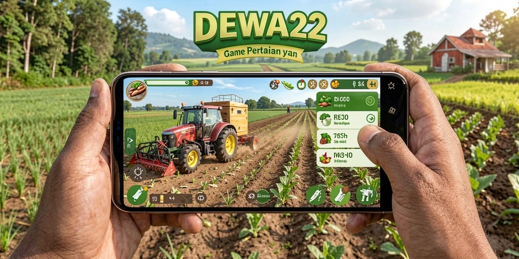 Screenshot gameplay <strong>DEWA22</strong> menunjukkan kebun yang subur dan beragam tanaman.