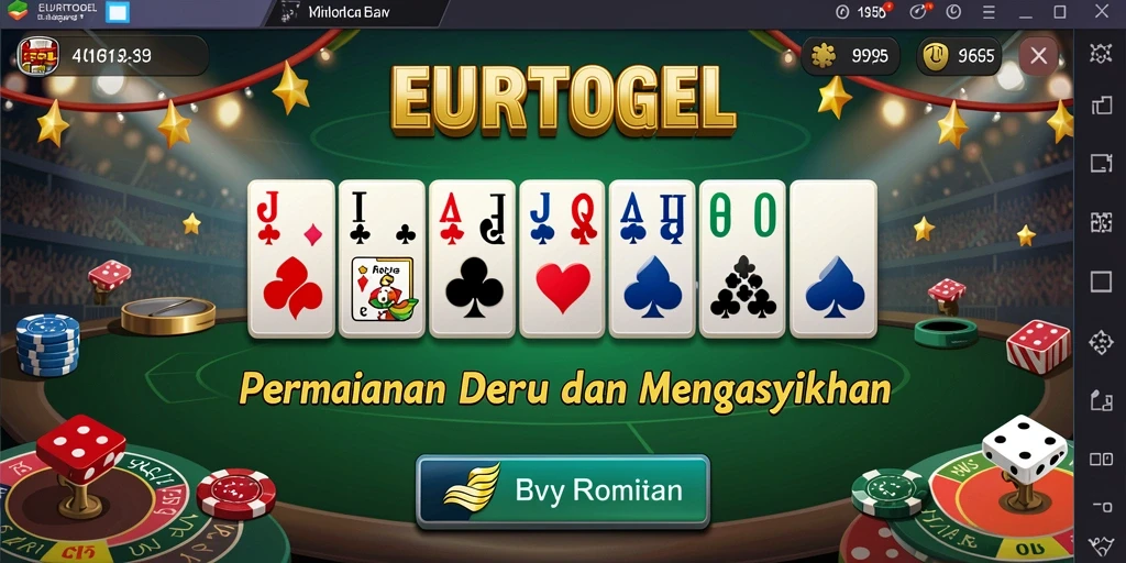 Tampilan gameplay seru dalam EUROTOGEL saat bermain Domino.