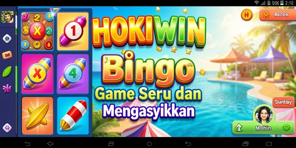 Tangkapan layar HOKIWIN menunjukkan gameplay Bingo yang seru dan interaktif.