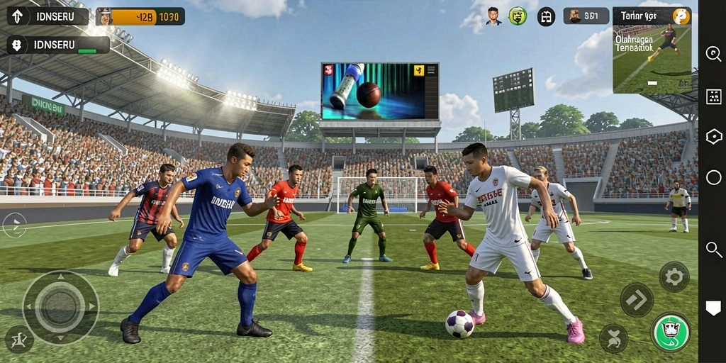 Tampilan gameplay seru dan interaktif dalam IDNSERU.