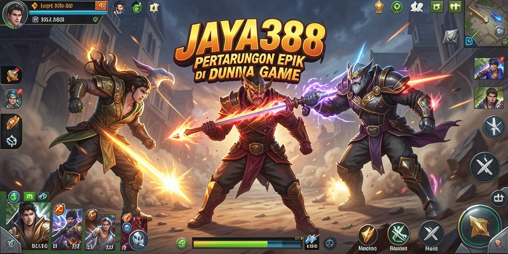Screenshot gameplay JAYA388 menunjukkan pertarungan seru dan karakter yang menakjubkan.