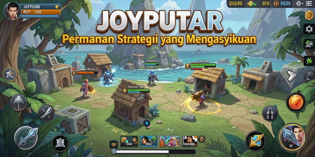 Screenshot gameplay <strong>JOYPUTAR</strong> menampilkan pertempuran strategis yang mendebarkan.