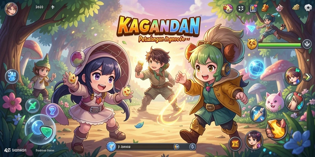 Screenshot gameplay KAGANDAN menunjukkan aksi seru dan karakter Anime yang menawan.