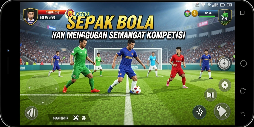Menampilkan gameplay mendebarkan dalam KETUA saat tim bertanding.