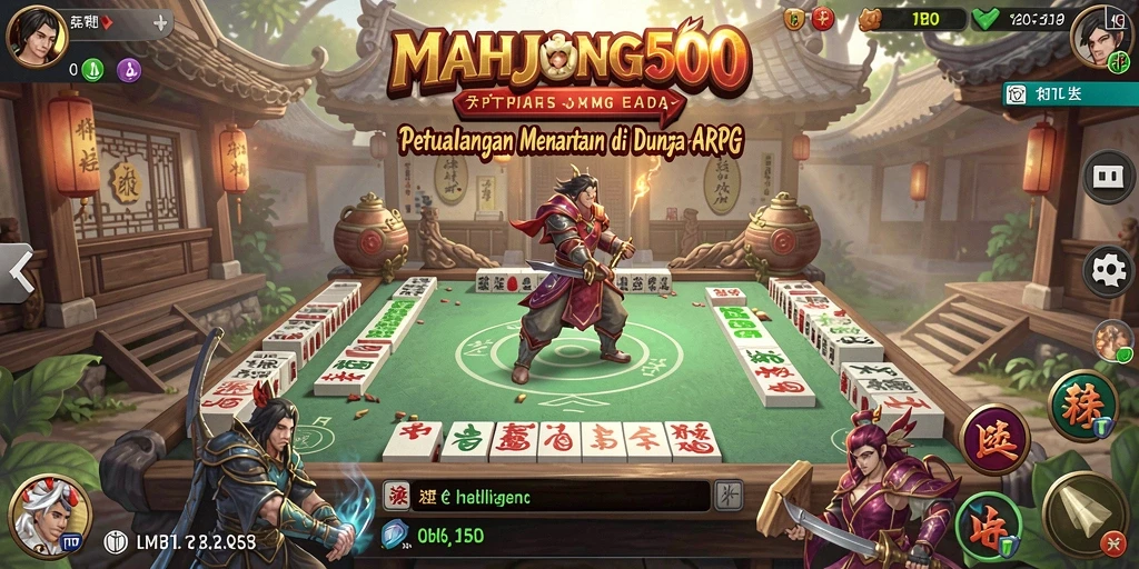 Tangkapan layar gameplay MAHJONG500 menampilkan aksi seru dan teka-teki yang menantang.