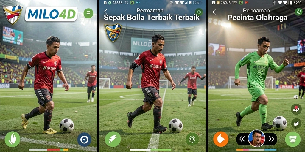 Screenshot gameplay <strong>MILO4D</strong> menampilkan aksi seru dalam pertandingan sepak bola.