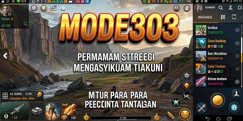 Screenshot utama MODE303 menampilkan aksi seru dalam gameplay strategi.