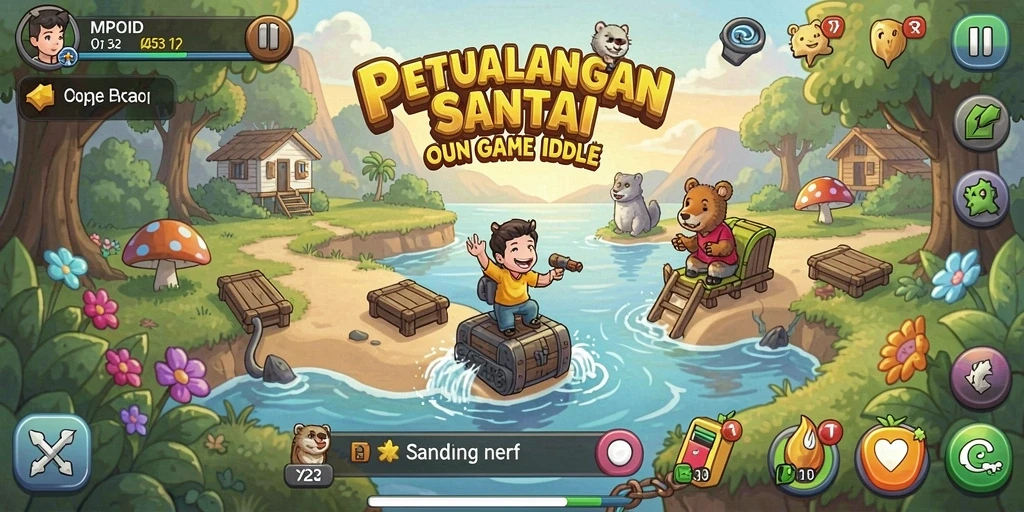 Screenshot MPOID menunjukkan karakter yang aktif dalam gameplay Idle yang menarik.