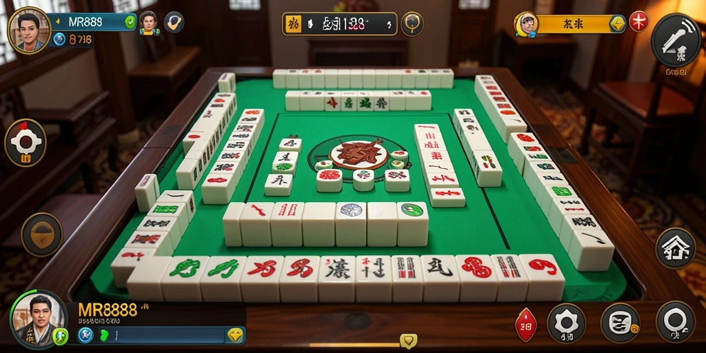 Tampilan gameplay <strong>MR888</strong> yang menawan dan mengasyikkan saat bermain Mahjong.