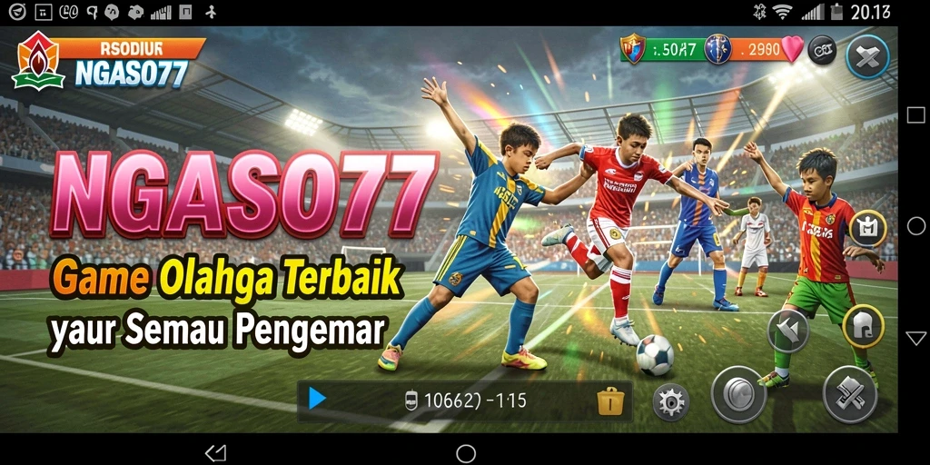Menggambarkan aksi seru dalam game olahraga NGASO77.