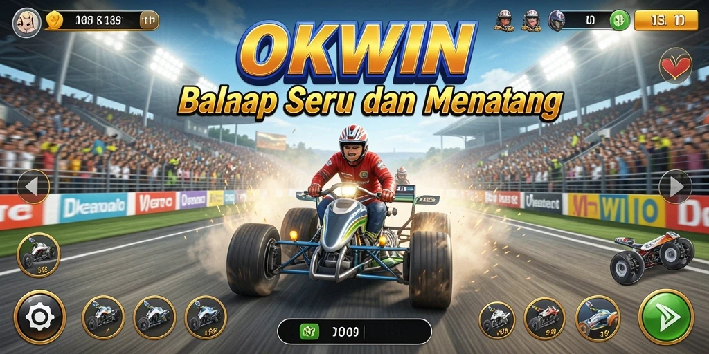 Screenshot gameplay balap seru di OKWIN.