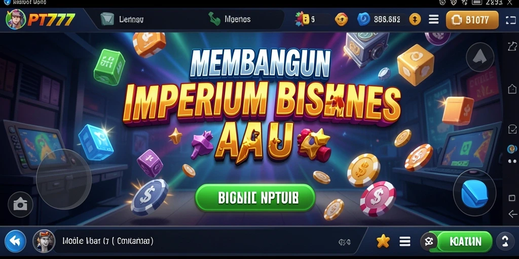 Screenshot gameplay PT777 menampilkan aktivitas pengelolaan bisnis yang dinamis.
