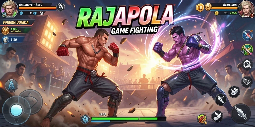 Gameplay mendebarkan dalam RAJAPOLA, aksi pertarungan yang seru.