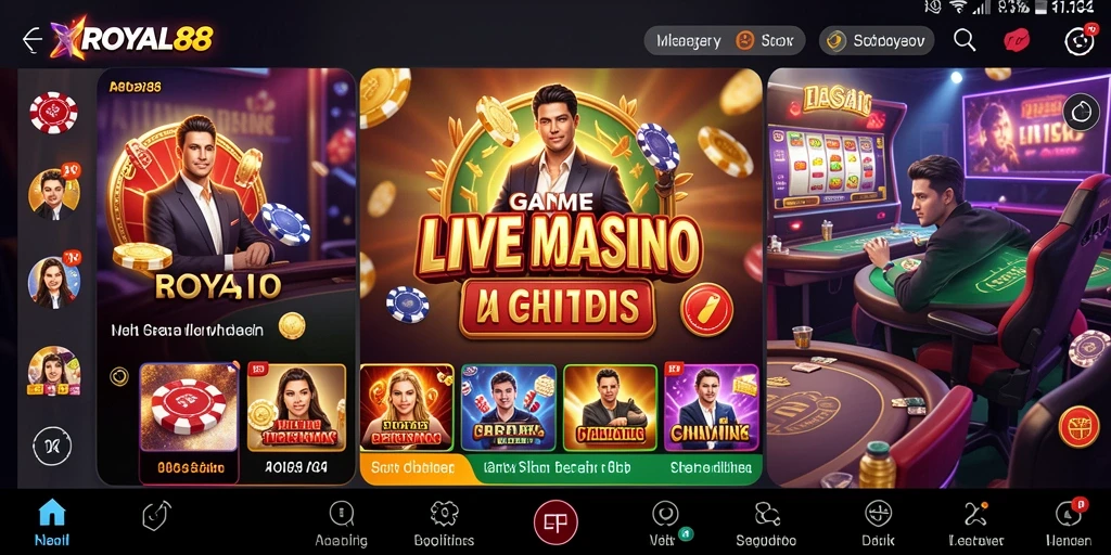 Tampilan gameplay langsung di ROYAL88 dengan dealer profesional.