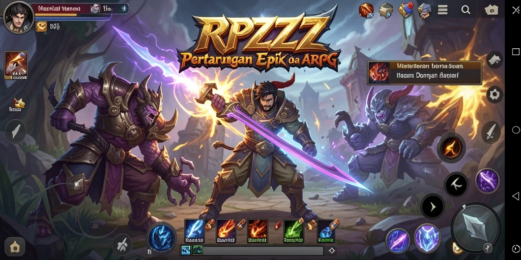 Tampilan gameplay RPZZZ yang memukau dan penuh aksi.