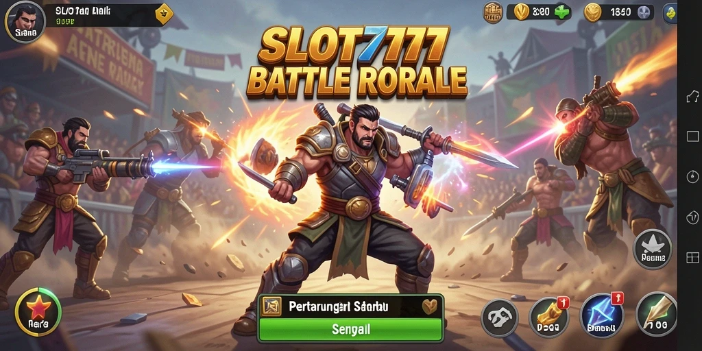 Gameplay menegangkan di arena Battle Royale SLOT777.
