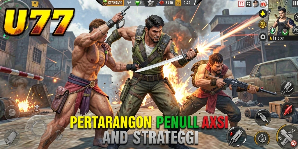 Screenshot UT77 menunjukkan aksi pertarungan yang mendebarkan dan karakter-karakter unik.
