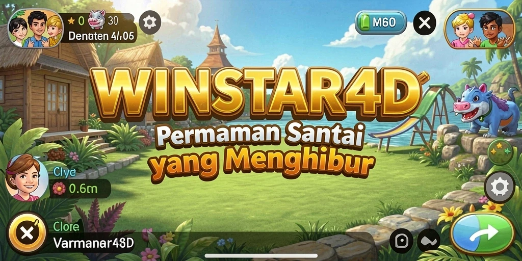 Tampilan permainan <strong>WINSTAR4D</strong> yang penuh warna dan menarik.